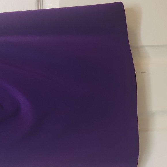 NWOT R&M Richards Women's Plum Purple Sleeveless Cut Out Ruched Dress Size 4P - Picture 5 of 13